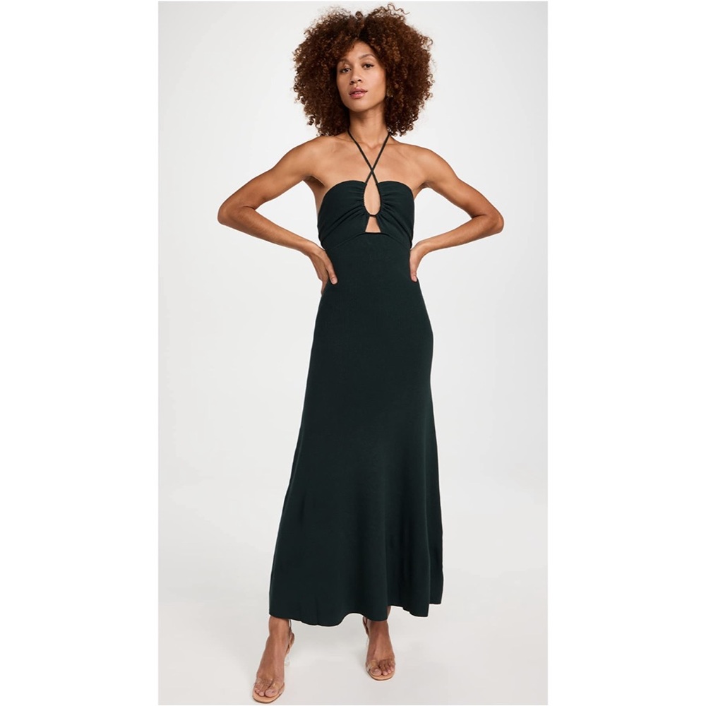 REDUCED for CCO (price as marked) Midi dress by Moon River, size L, dark green